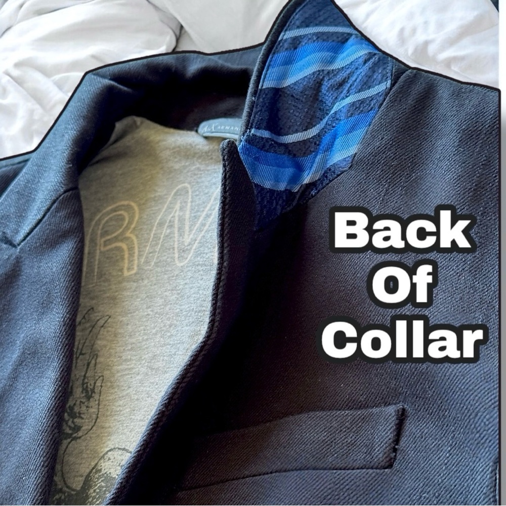 Gorgeous Armani Exchange Black Blazer, Tailored, One Button, Satin Back Collar - Picture 3 of 15